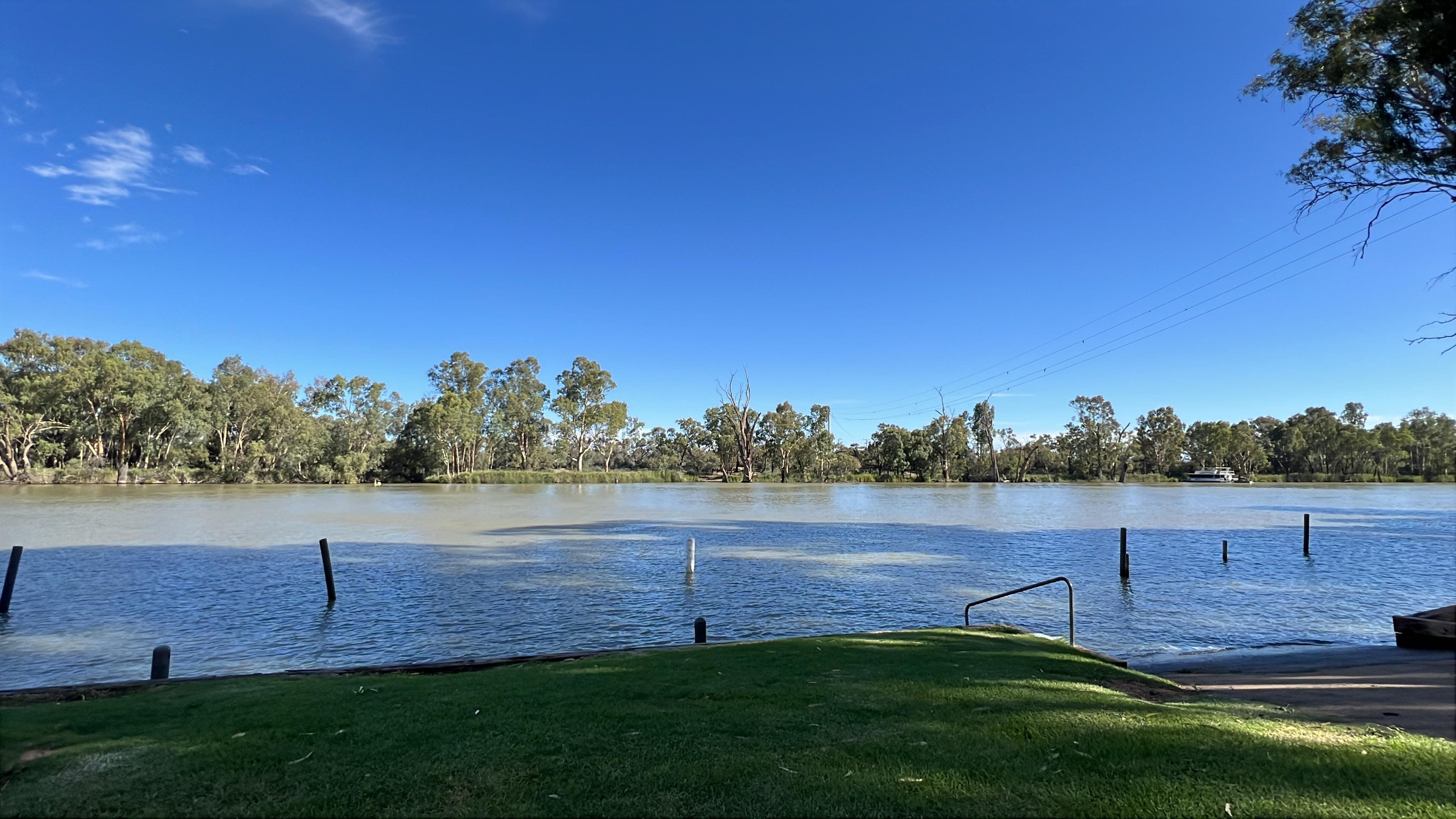 Lots of area to chill on the grass or in the river. 