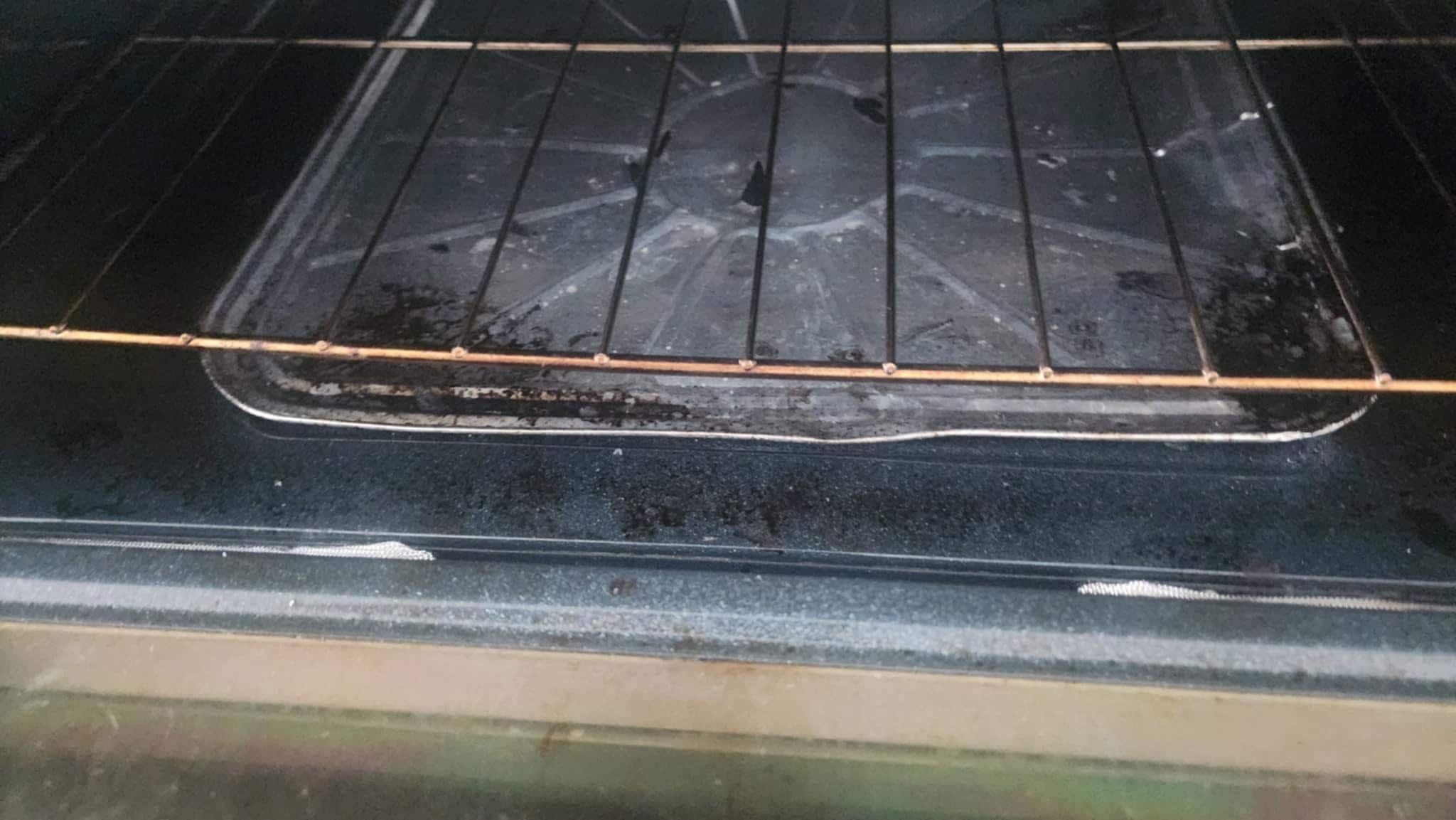 Dirty stove on arrival