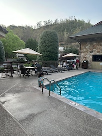 Pool was open and slightly heated. My granddaughter loved it!