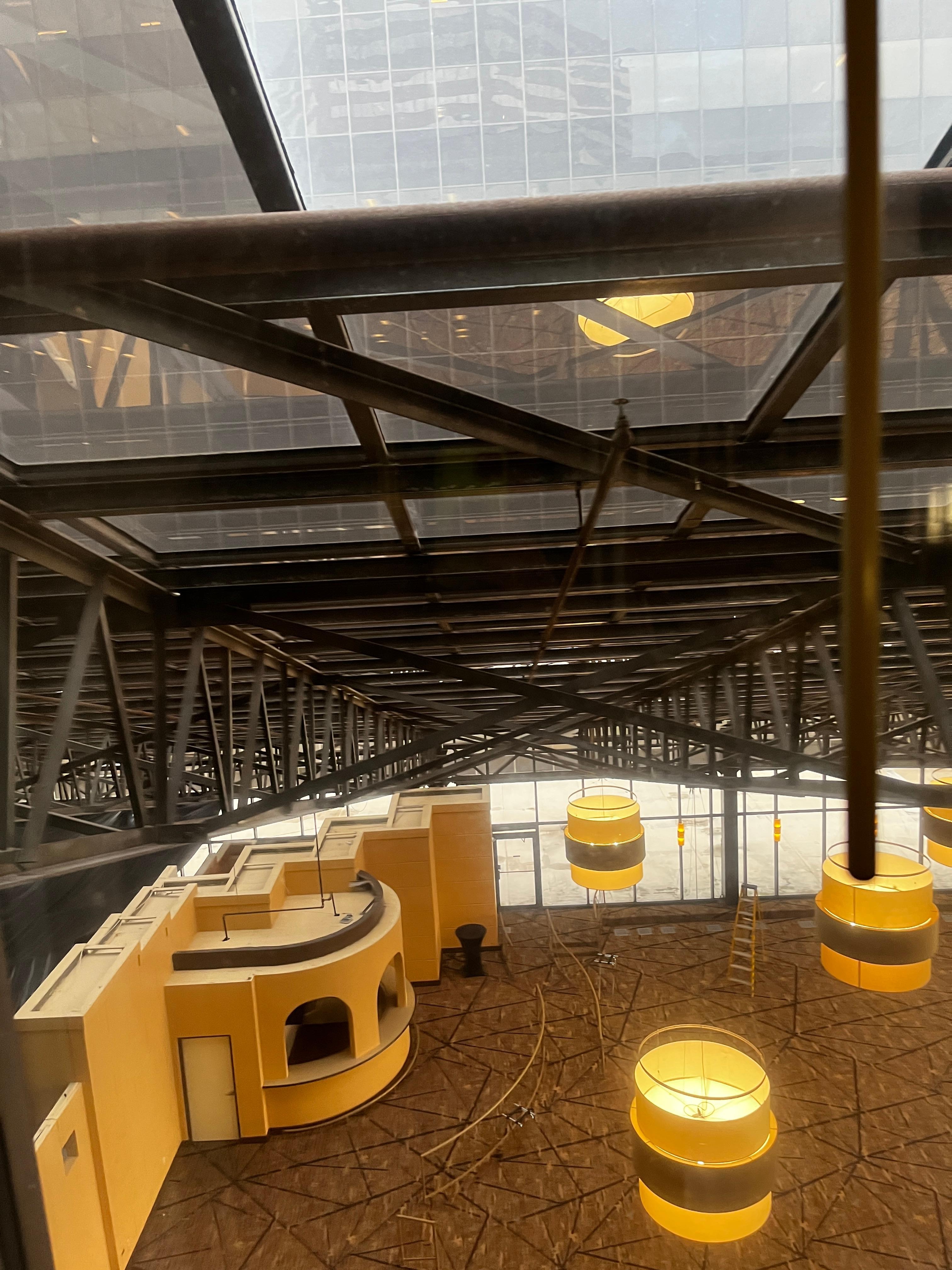 The view from my hotel room. I couldn’t open the curtains without exposing the whole room to the convention hall. 