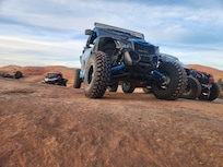Playing on the rocks in moab.