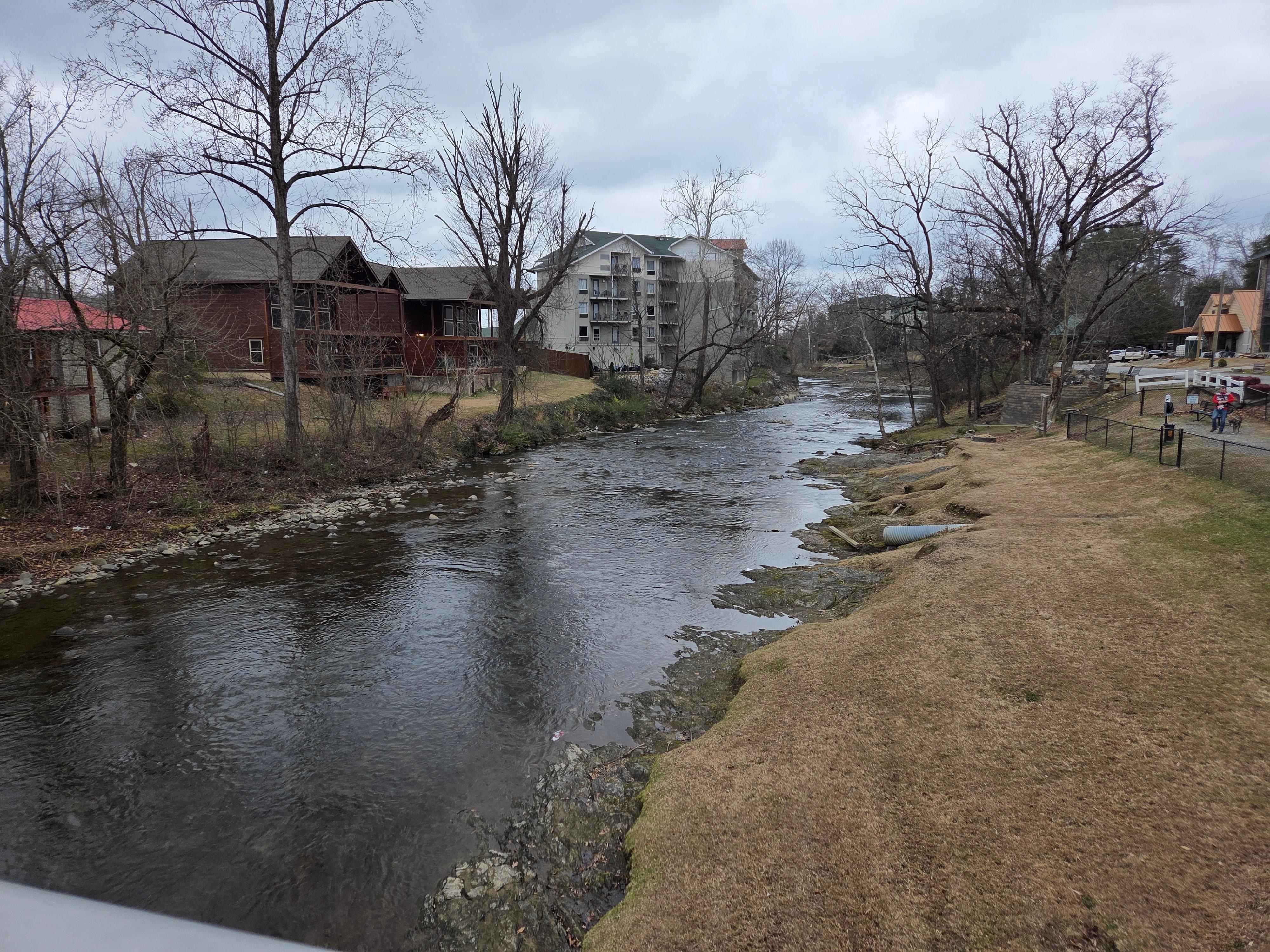 The river behind the condo
