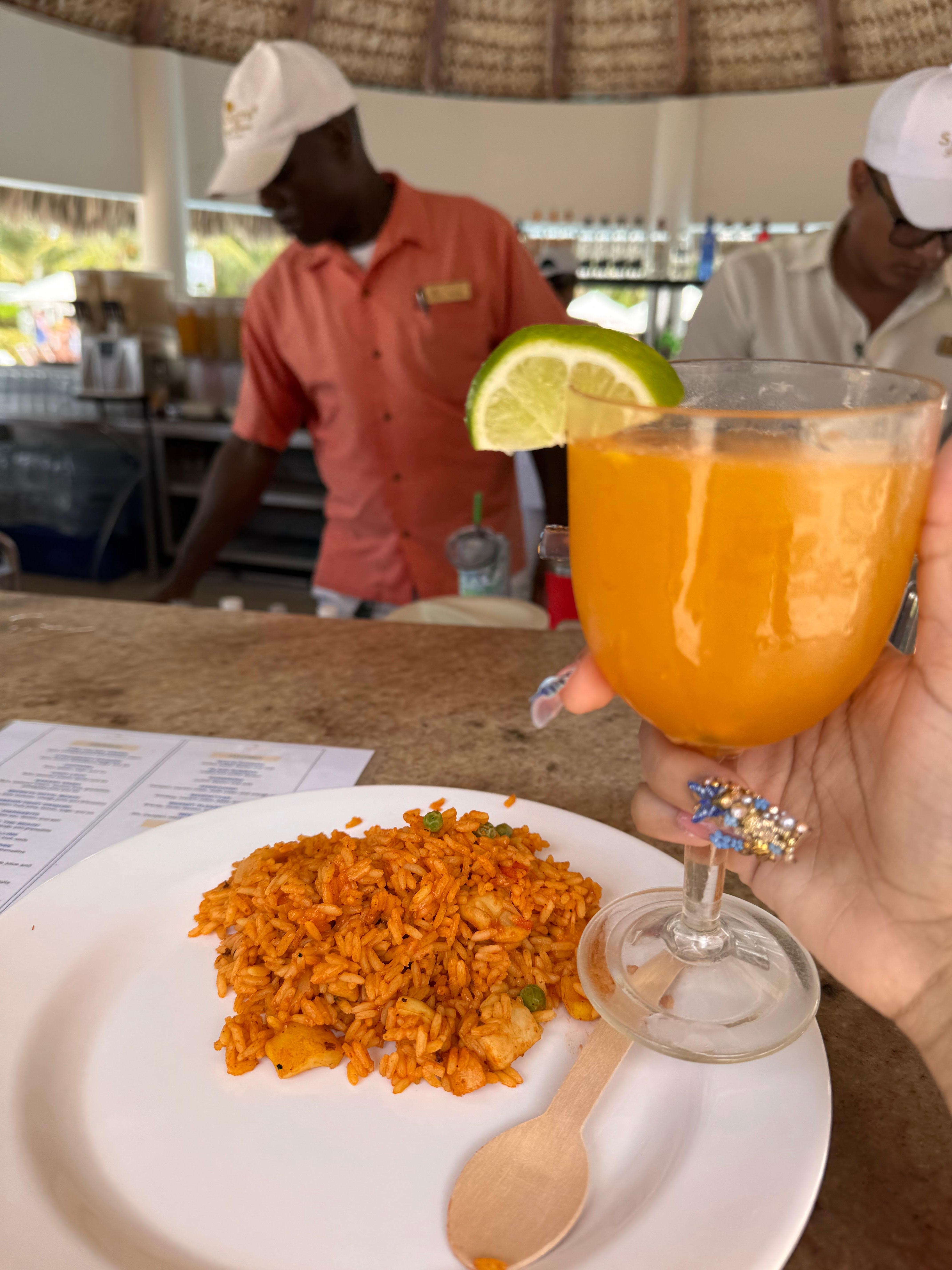provided different foods by the pool everyday .