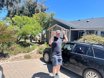 Arriving at the house