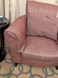 Surprised by the not up to standard sofa.