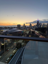 View from our room balcony.