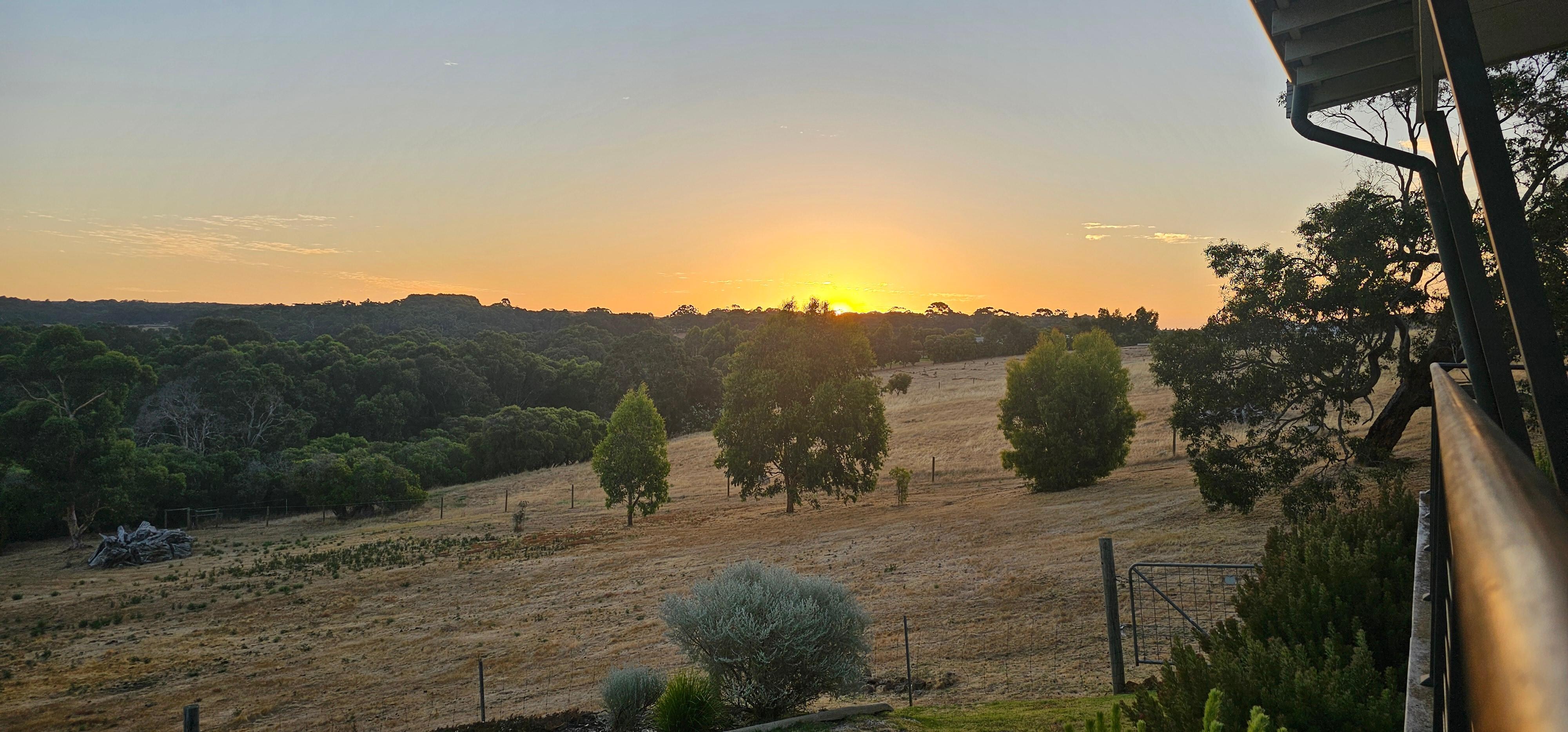 Sunset from the balcony.