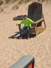 The big chair on Lake MI