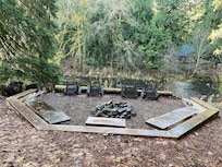 The weather cooperated & let us have a couple fires at night along w/ hot choc!