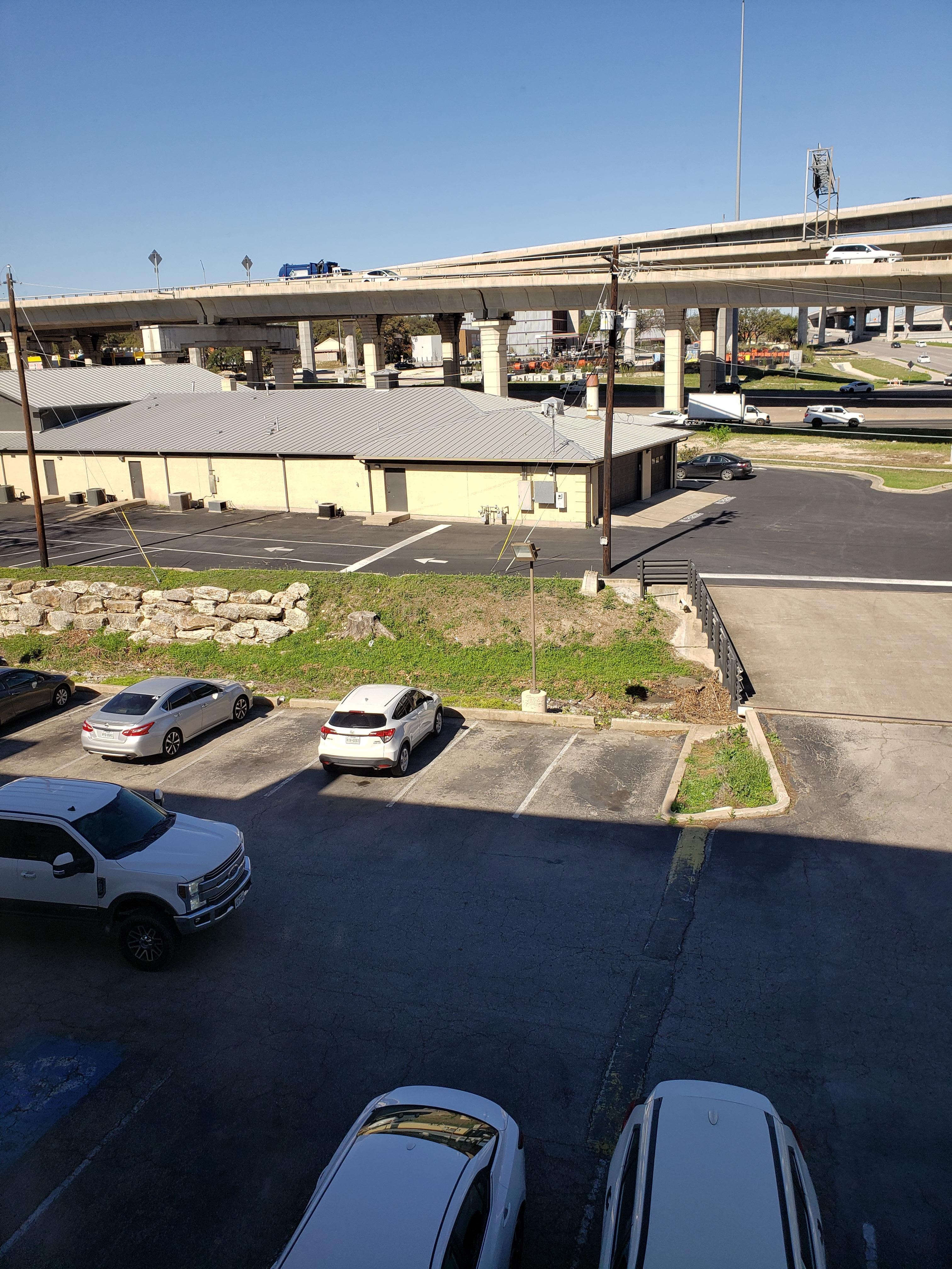 Our view of the funeral home.