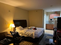 Woefully inadequate lighting that would work unless you touched the night stand!