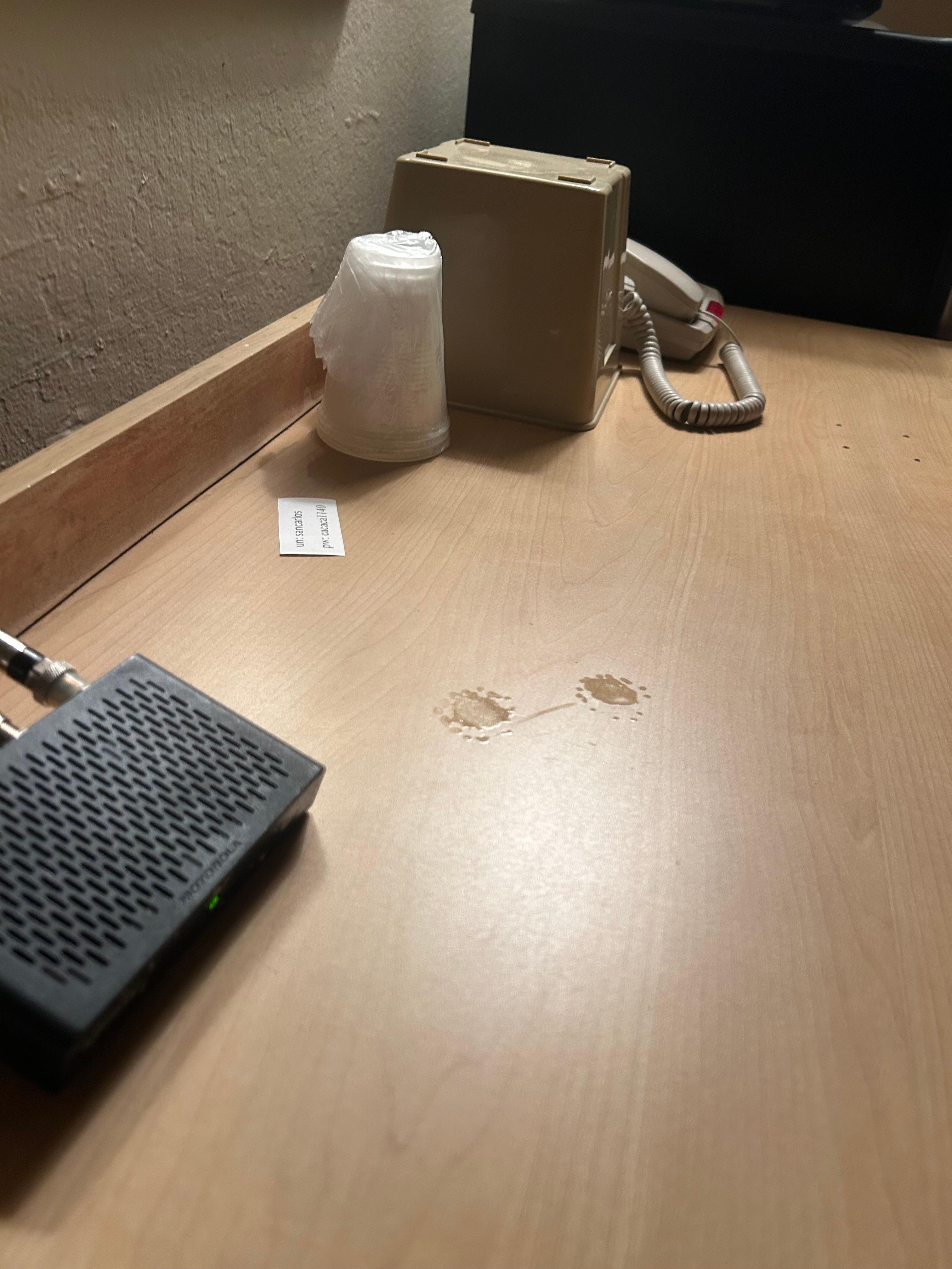 Room wasn’t cleaned beforehand 