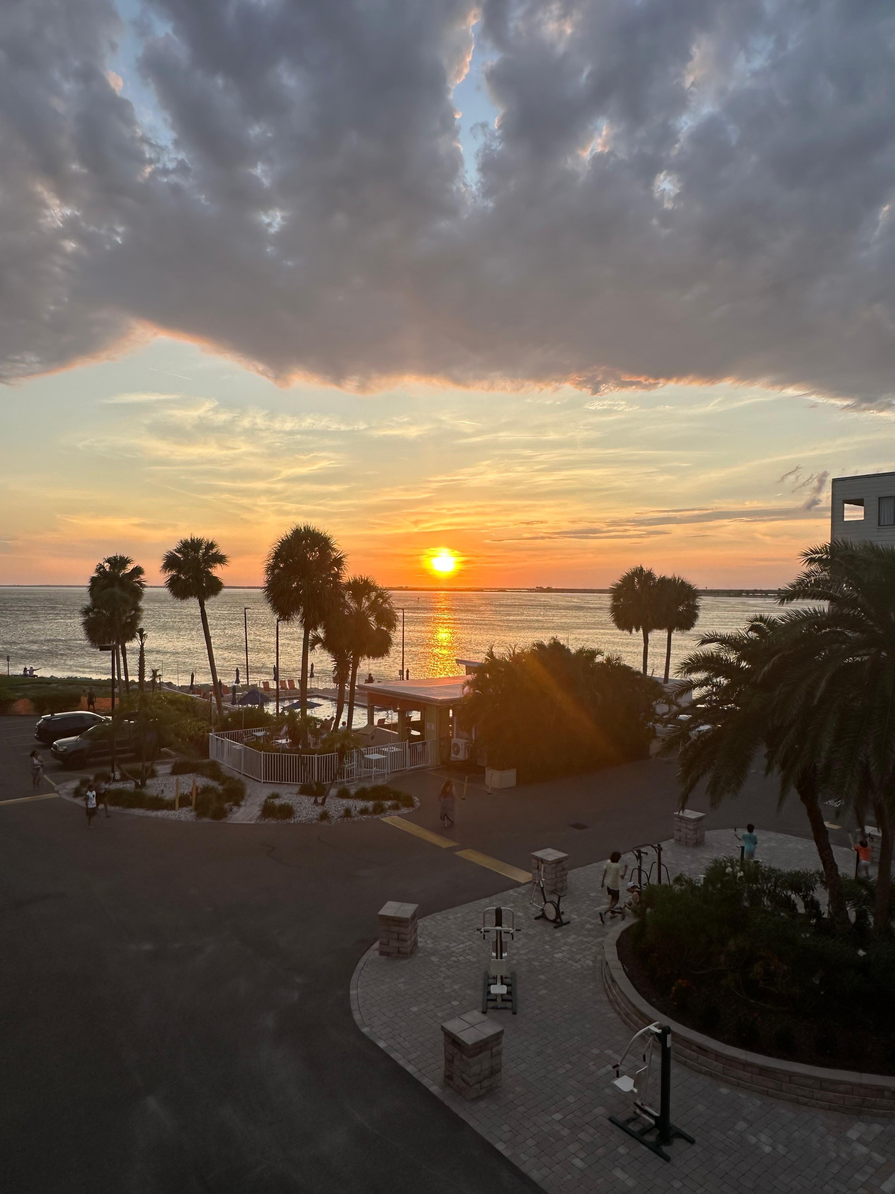 Sunset from the balcony 