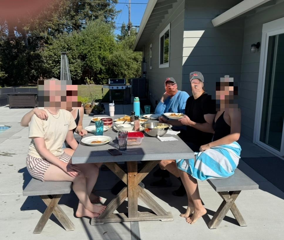 We enjoyed lunch in the warmth of the middle of the day in mid-October.  