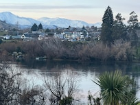 Snowy mountain view from room