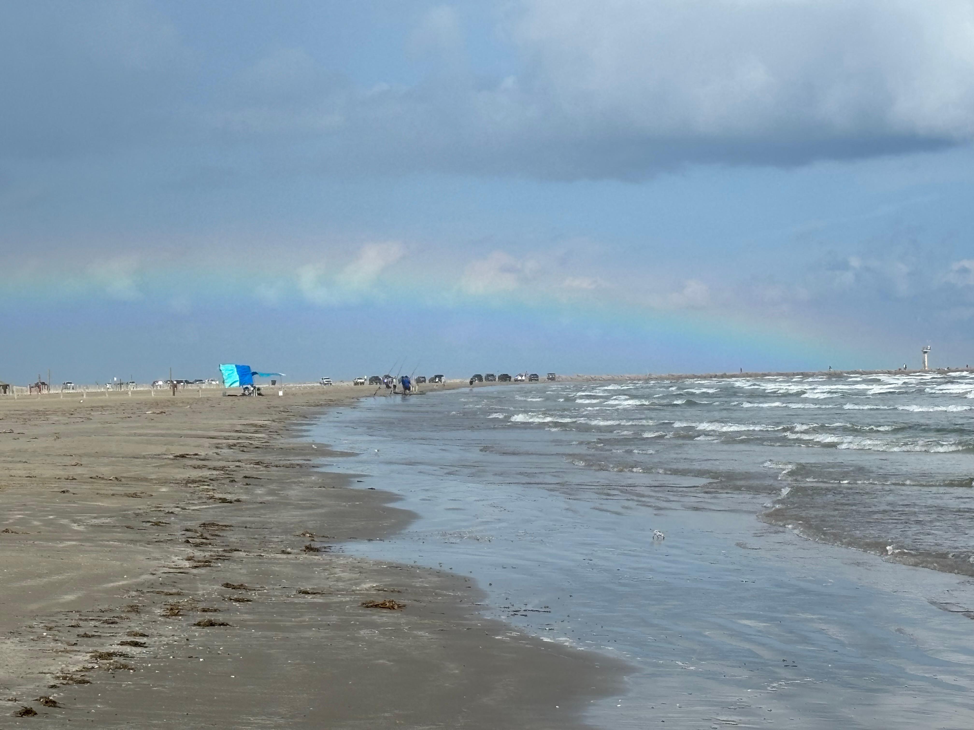 Beautiful rainbow above a beautiful beach!