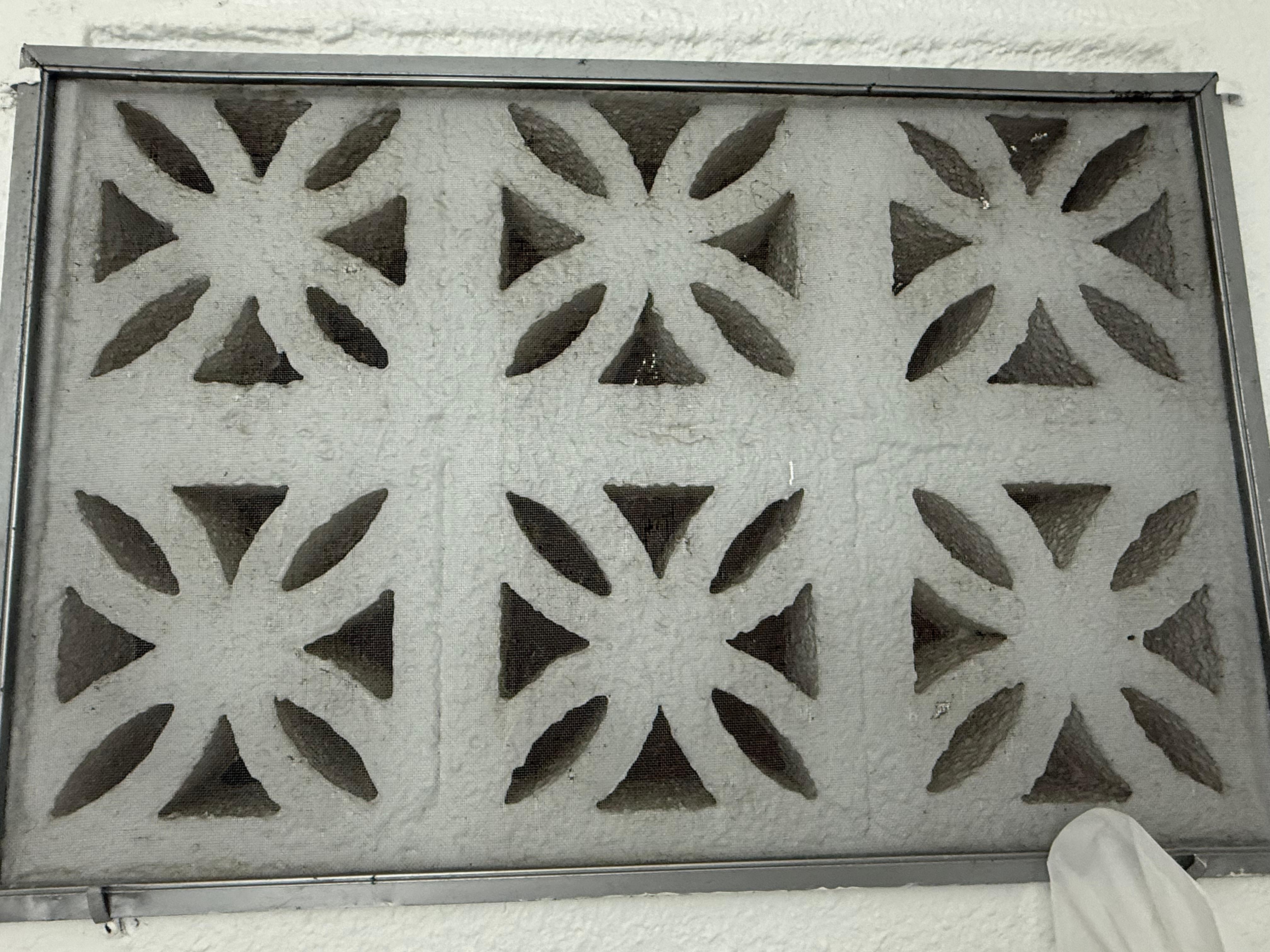 This is the window in the bathroom, just a screen on the other side, so it’s open at all times. 