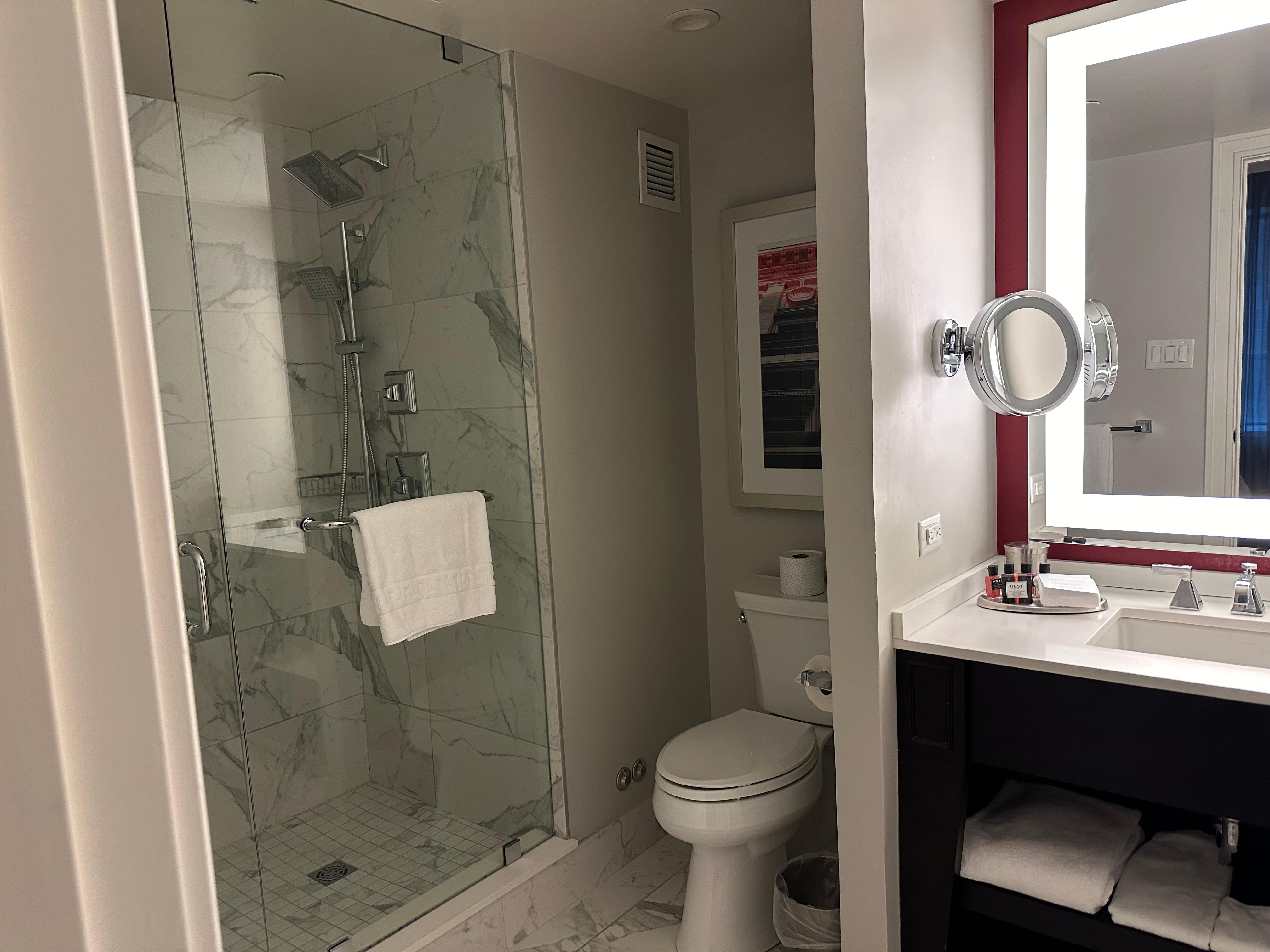 An en-suite bathroom