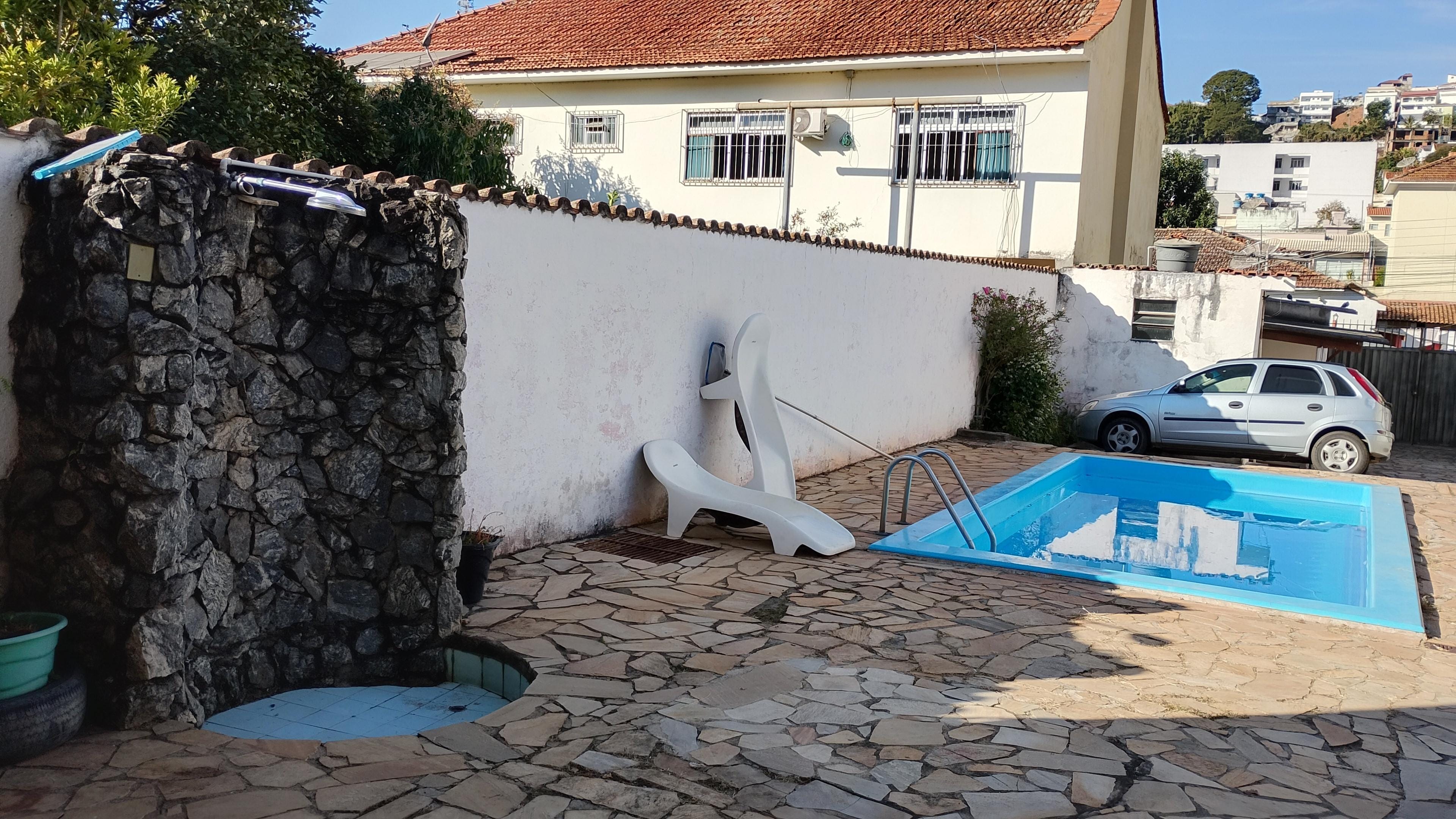 Estava frio e não usamos a piscina.