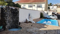 Estava frio e não usamos a piscina.