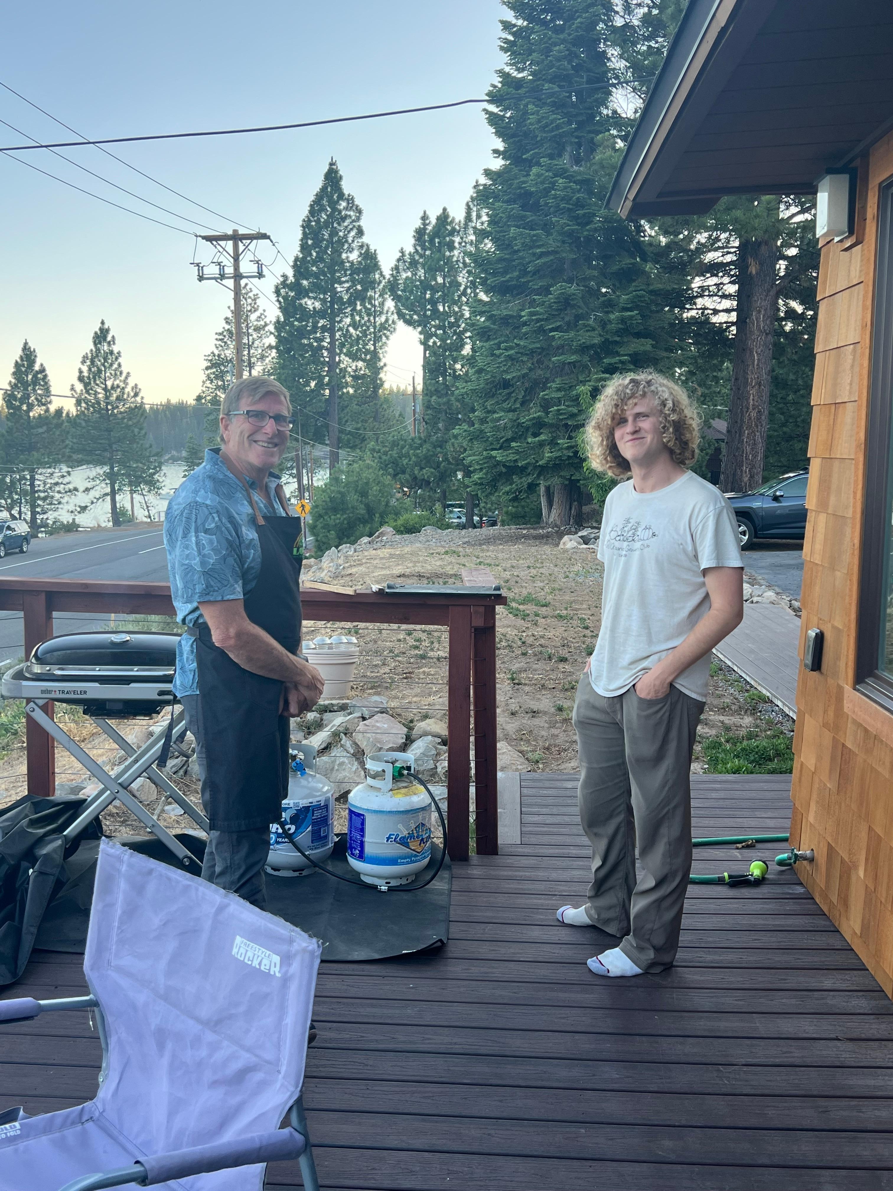 BBQ master at work cooking up smash burgers