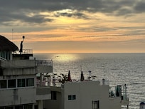 Sunset from rooftop deck.