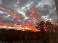 Pioneer Valley sunrise from my window.