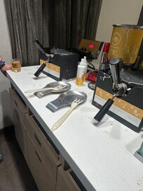 I told staff the food area was very dirty and they did not seem concerned nor did they attempt to wipe or clean any of it.