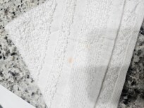 Stained towel