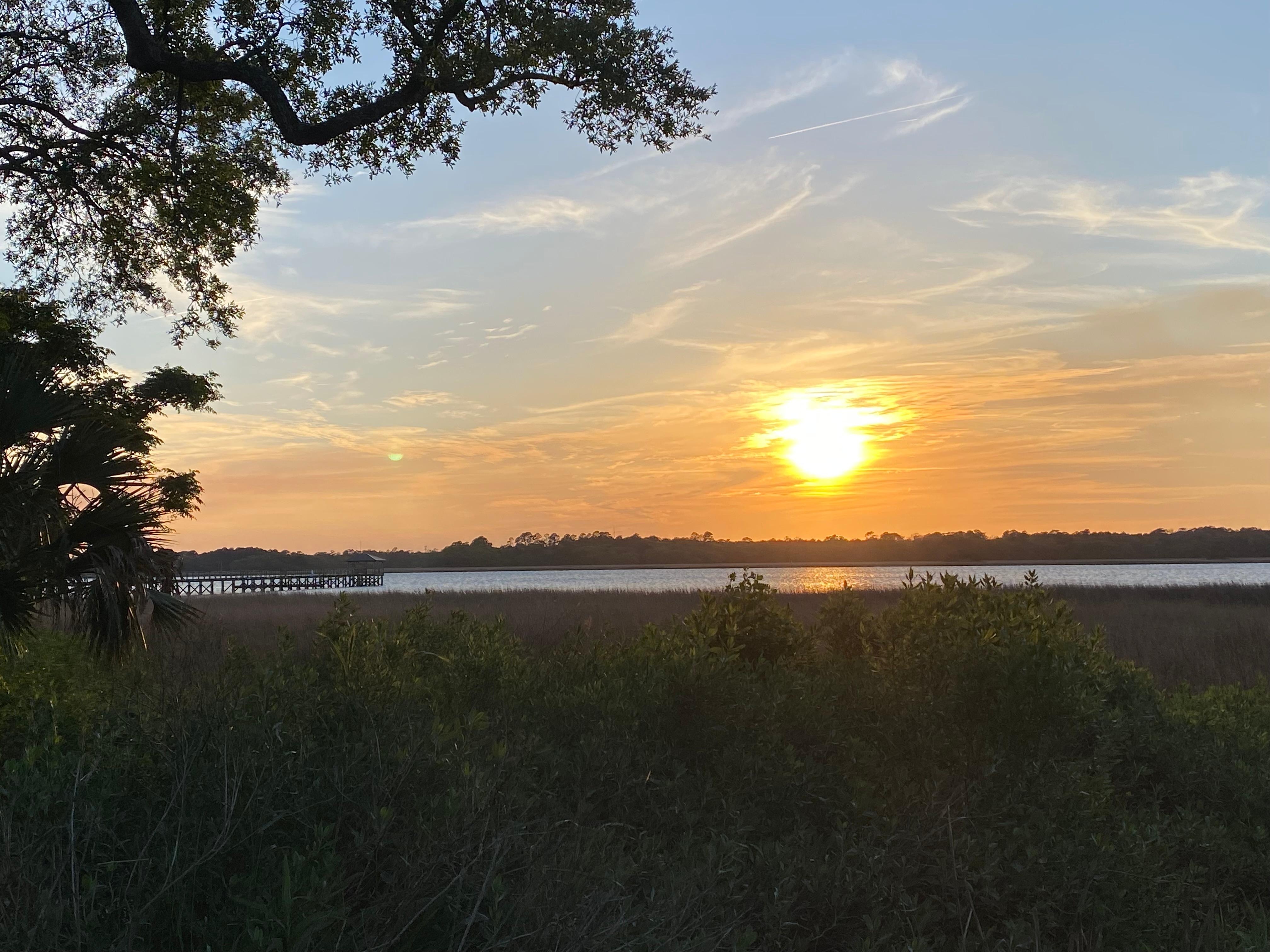 Beautiful sunset short walk away