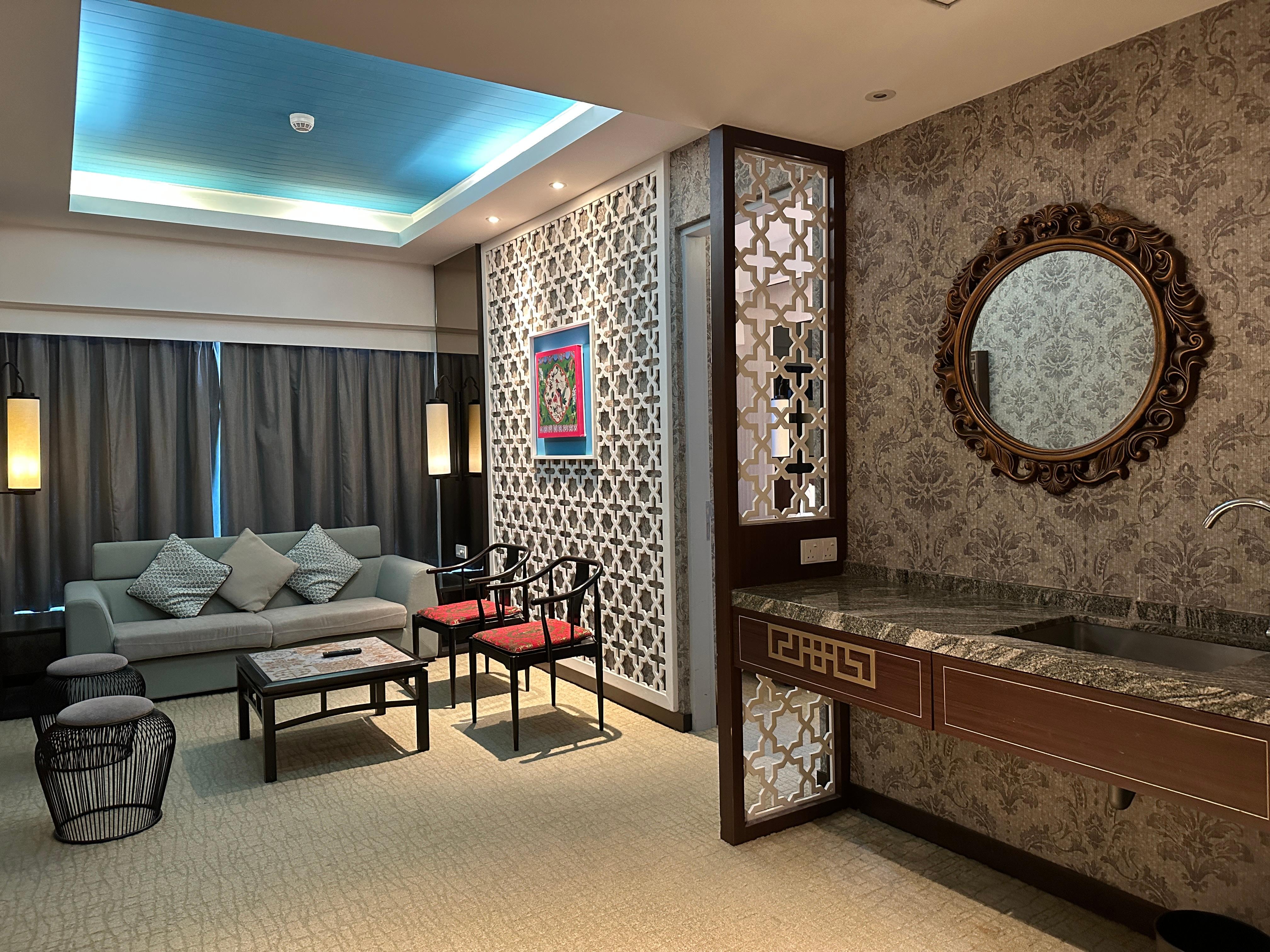 Living area of suite