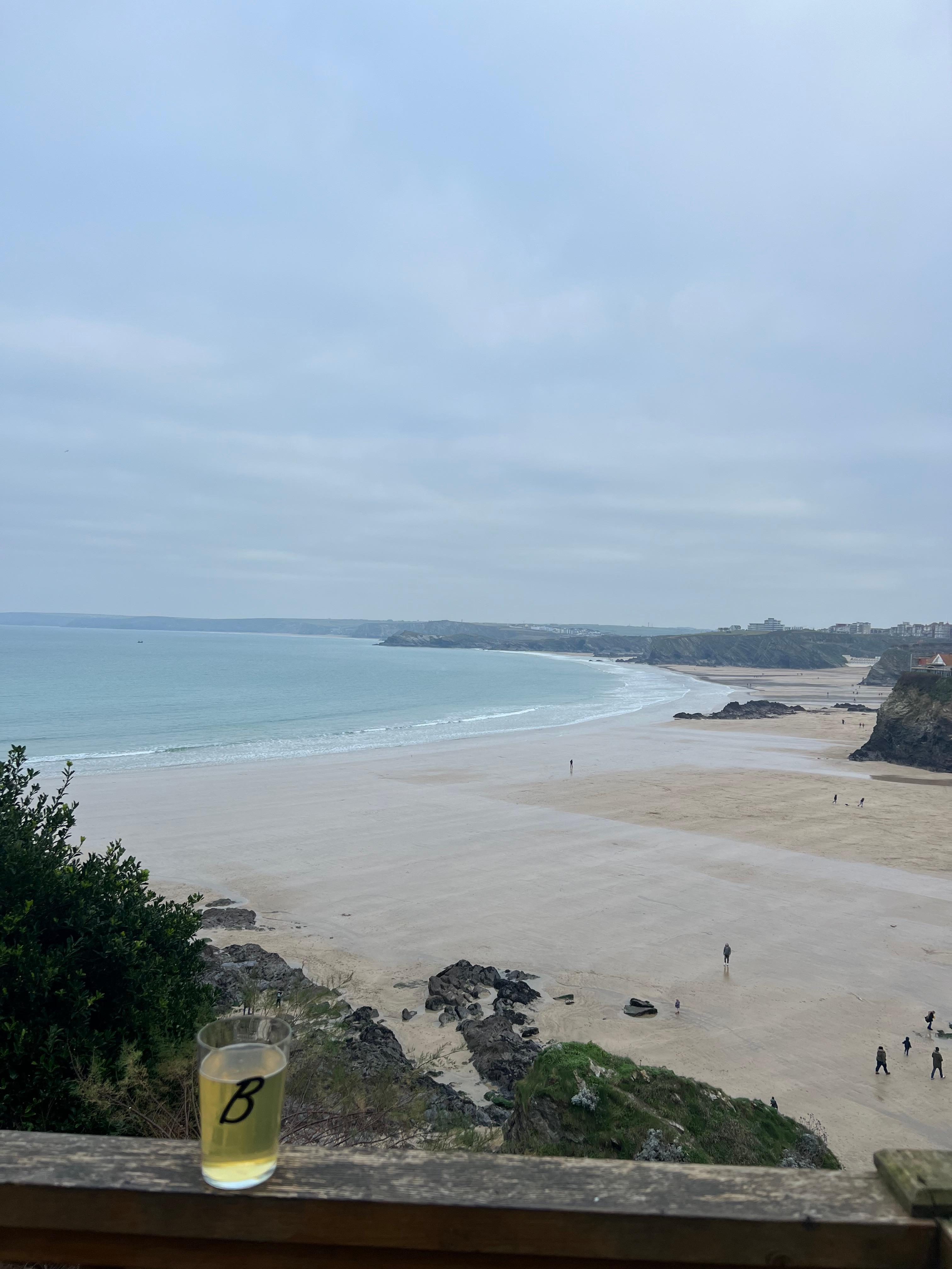 From the garden looking onto the beach