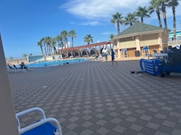 Pool view from our room on the first floor.