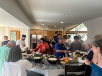 Everyone fit comfortably and had plenty of space to hang after getting food. Highly recommend Big Daddy Bagels for catering!