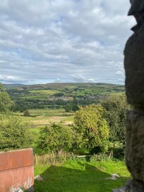 Utsikt fra et av vinduene.