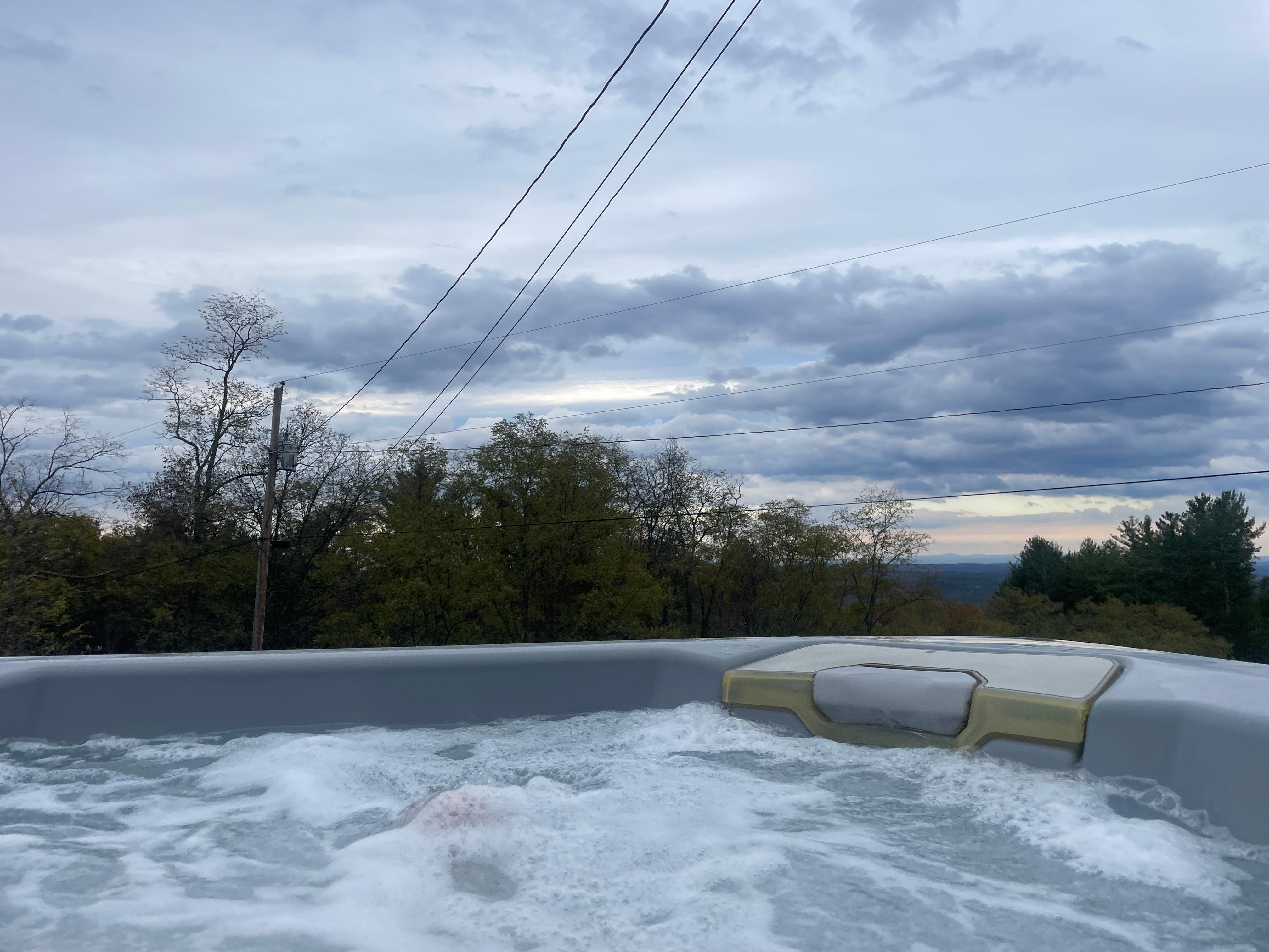 View from the hot tub 