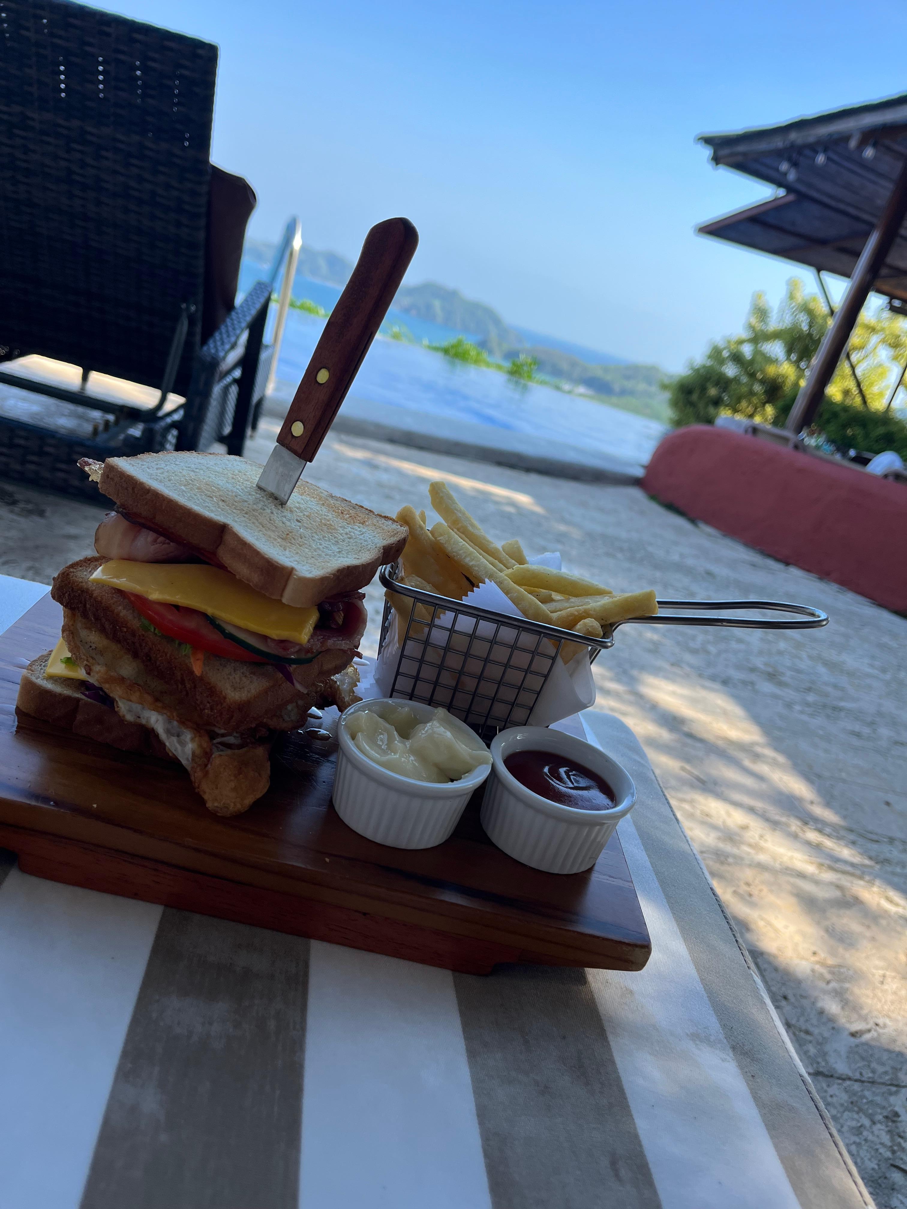 Large portion sizes at restaurant