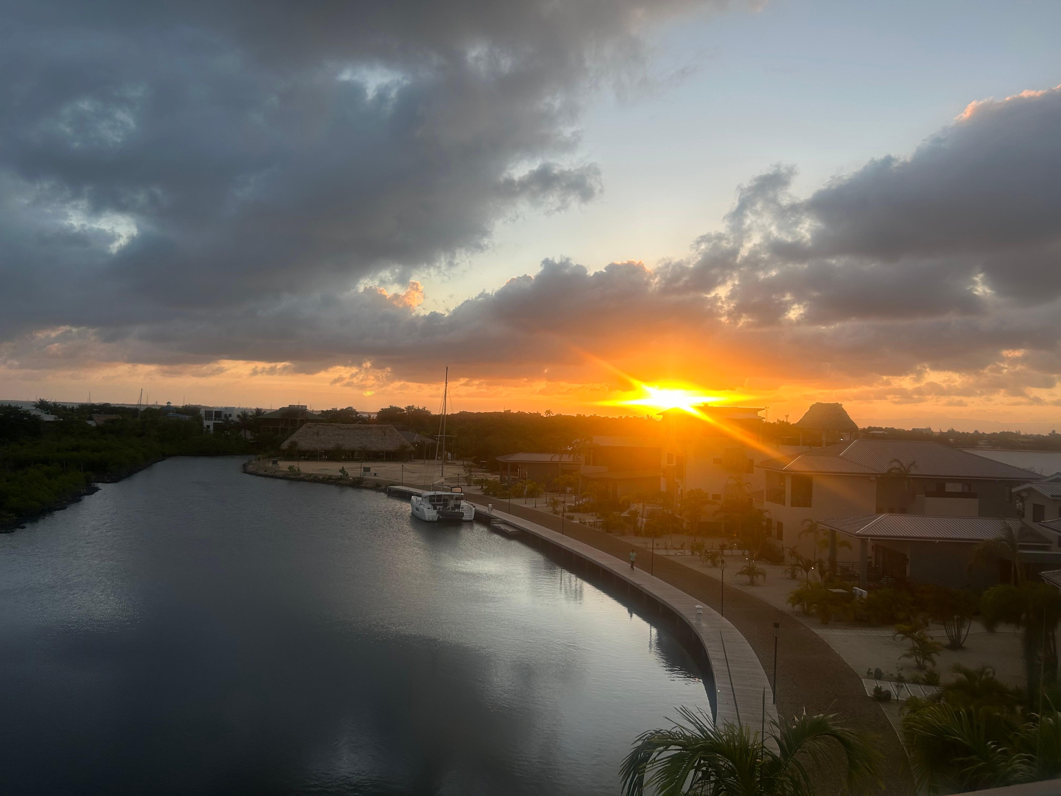 Sunset over the lagoon 