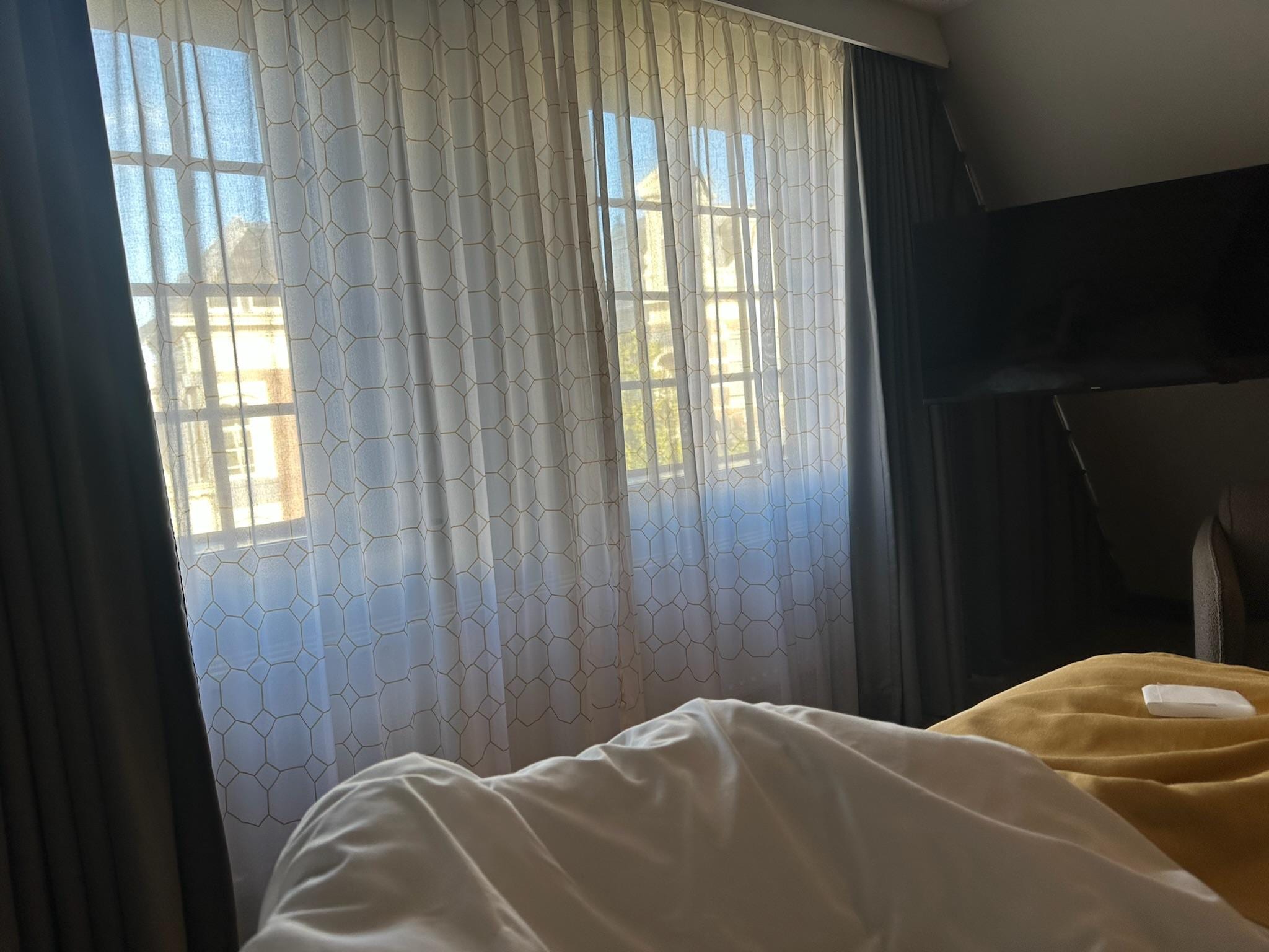 Giant window in room