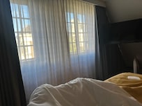 Giant window in room