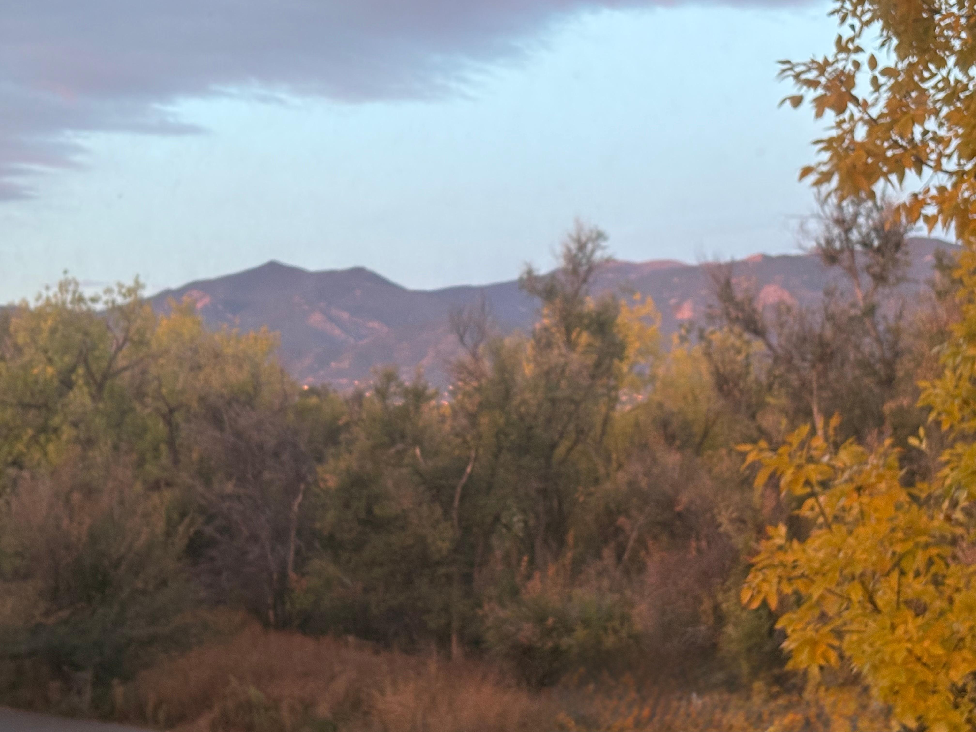 View from our window looking straight out to the mountains