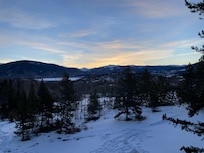 Morning view from main level deck.