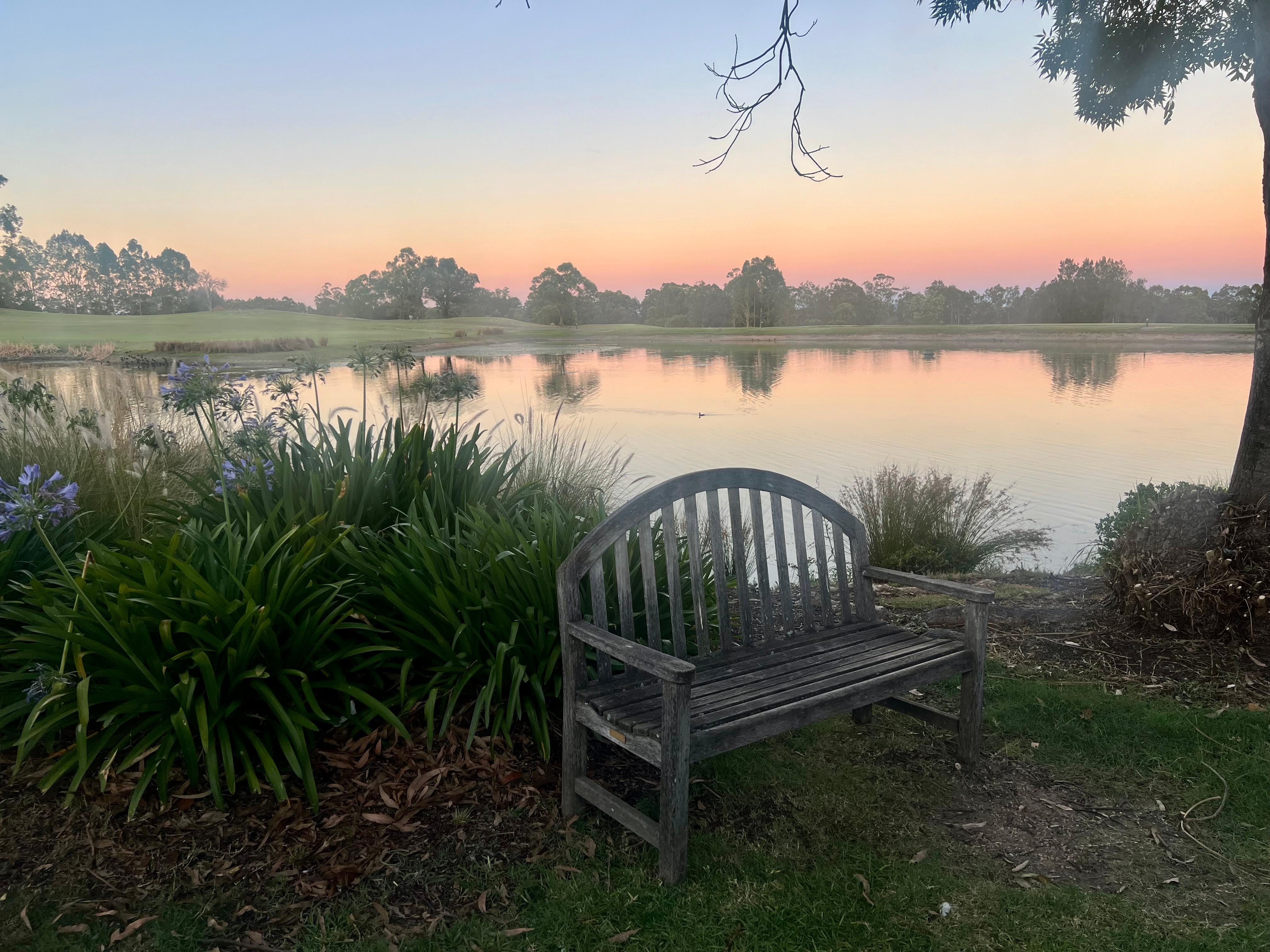 We enjoyed sunset drinks at the resort 
