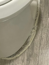 Toilet was not secured to the floor