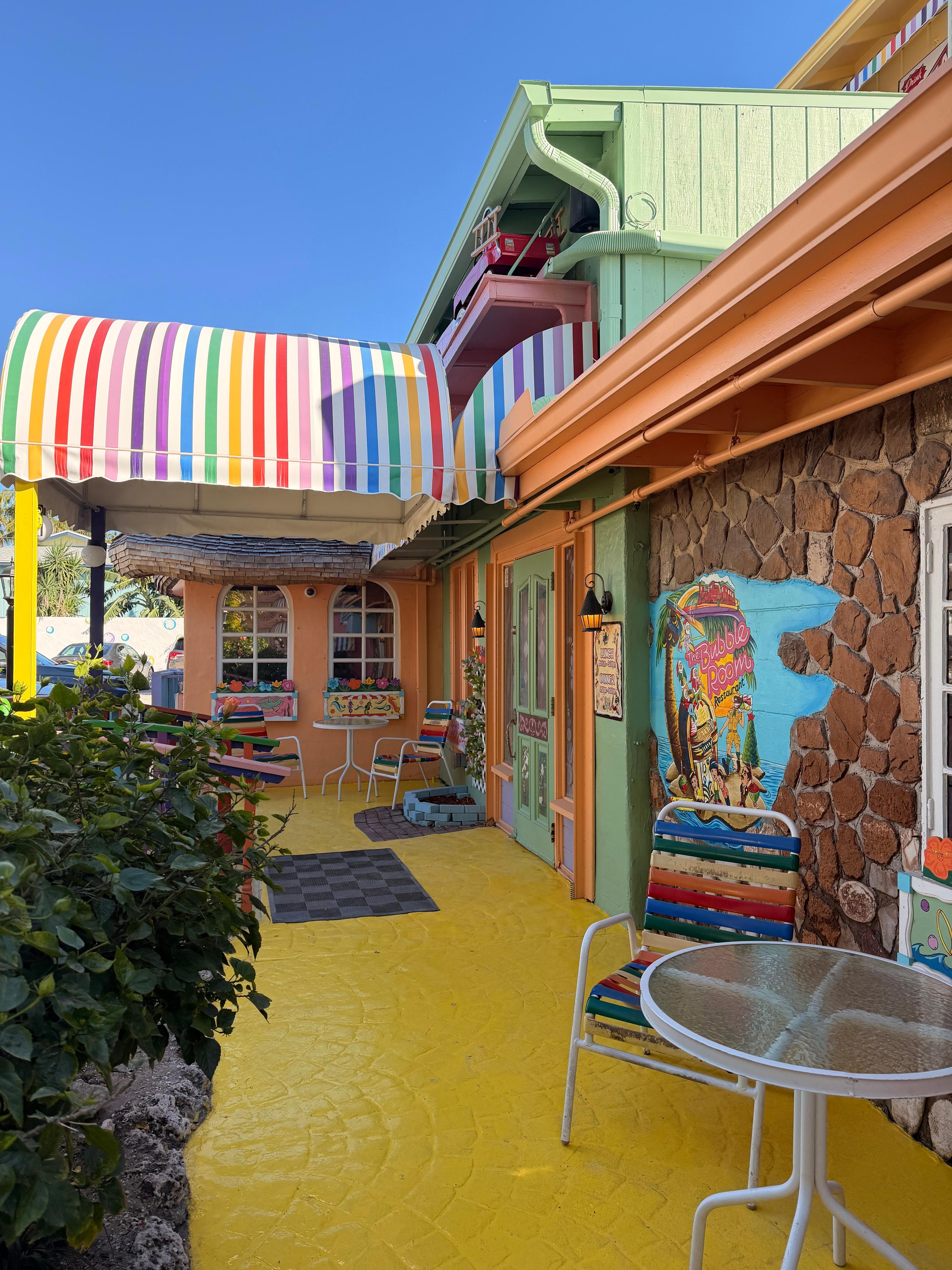 The Bubble Room.  Local restaurant on the island. 