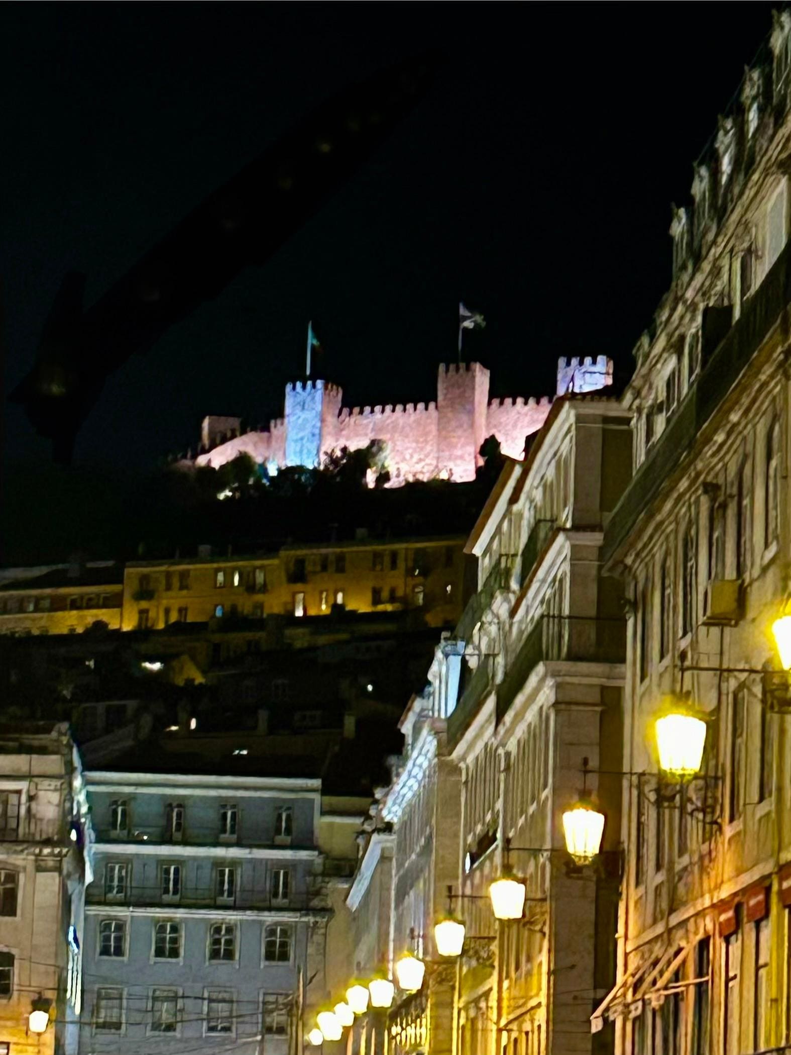View of castle from outside the apartment.