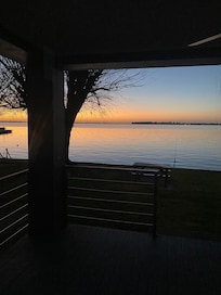 First thing, coffee, sitting on the porch and watch the sunrise. Magic.