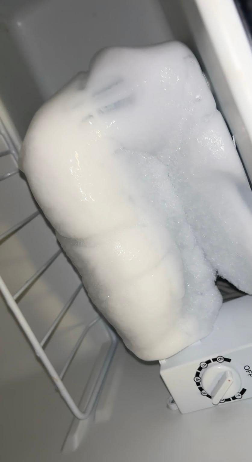 Caked so much in ice that we couldn’t close the door
