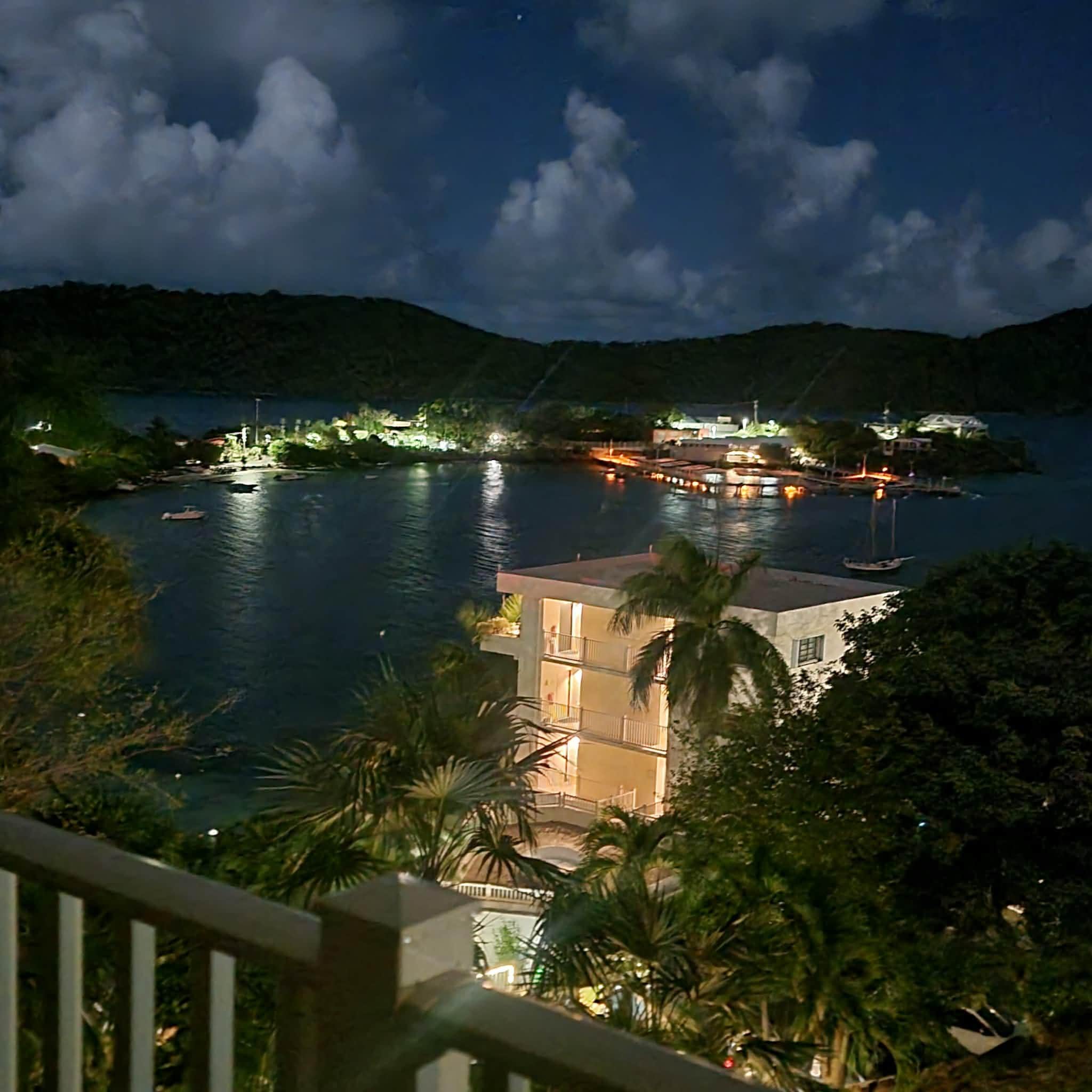 View from the balcony at night!!!