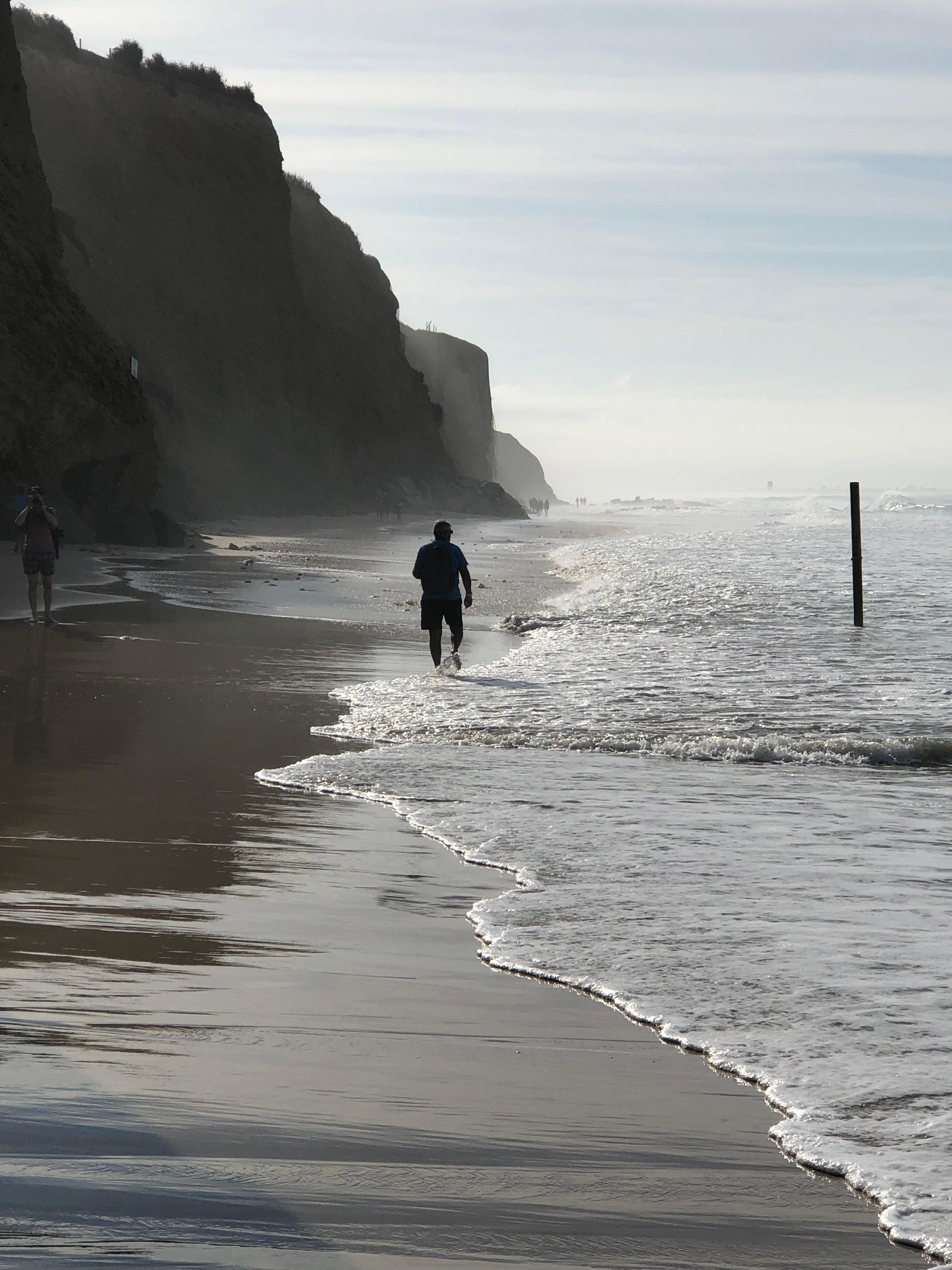 Fra stranden nedenfor hotellet